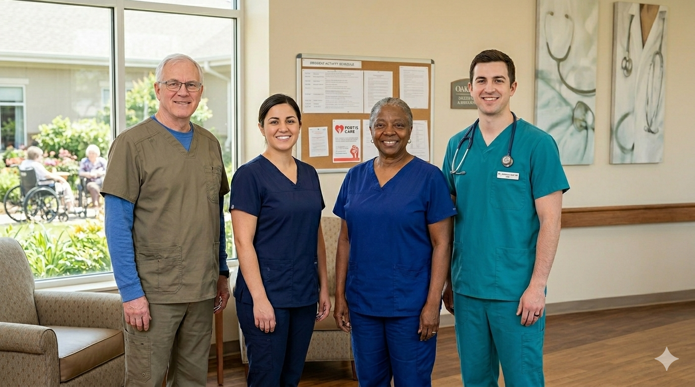 Fortis Care clinical team in a skilled nursing facility